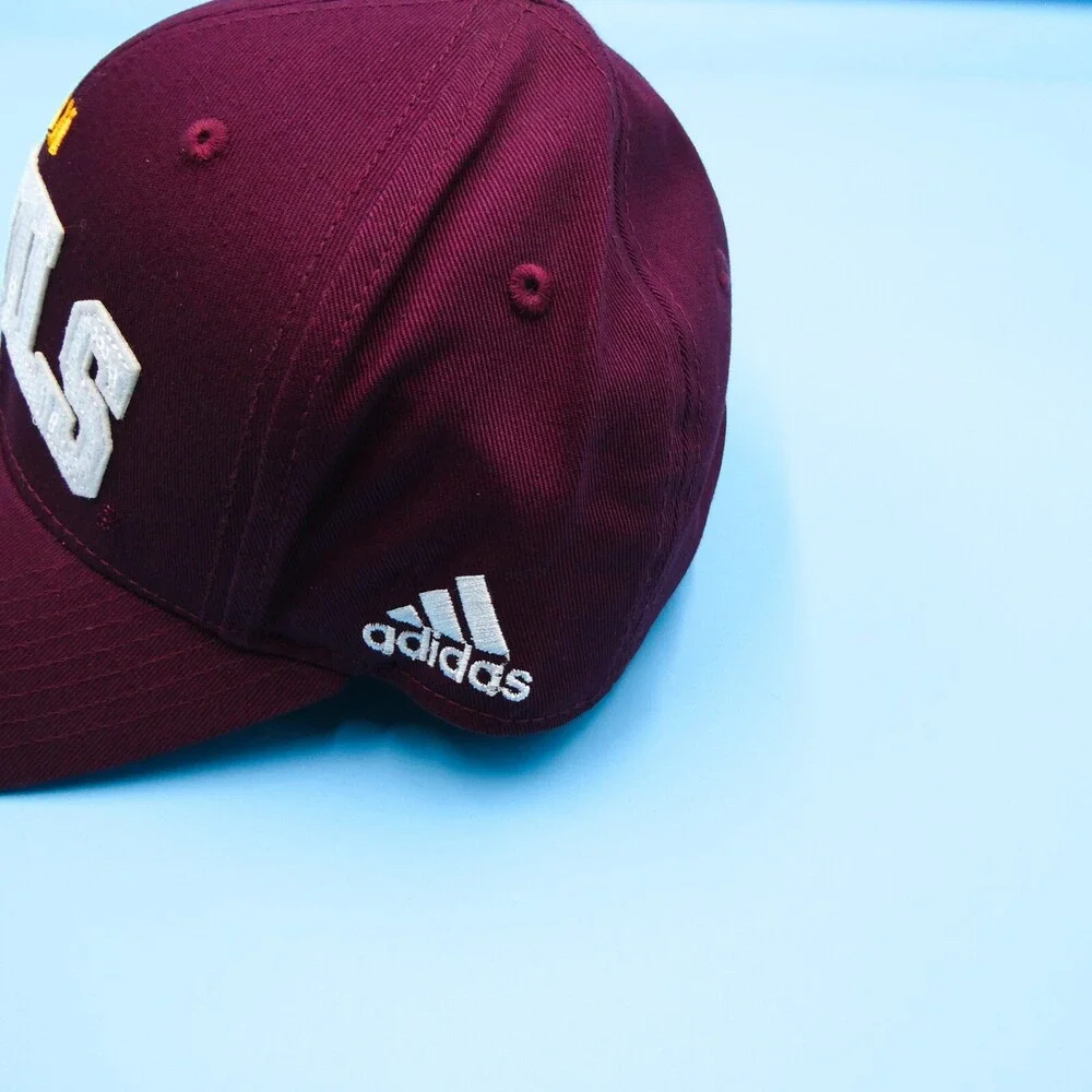 Sun Devils Hat Womens Adidas Red Snapback Cap One Size Arizona State College New